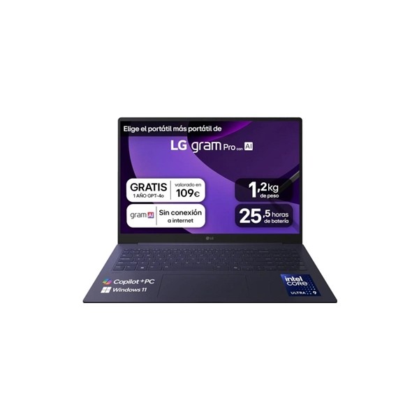 Lg 16z90ts-g.au99bn u9-288v 32gb 1tb w11h 16"